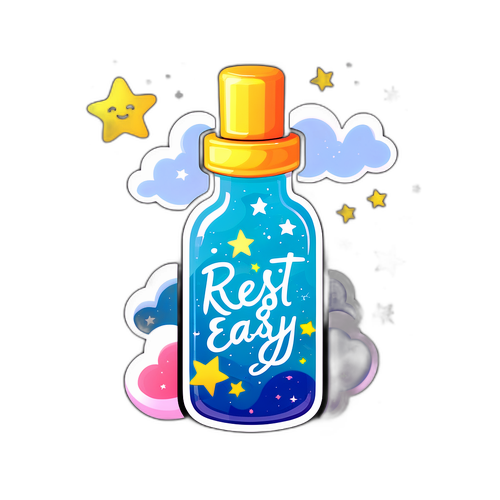 Whimsical Melatonin Bottle Sticker