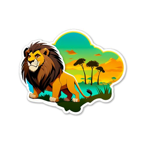 Sticker Mufasa: Singa Raja