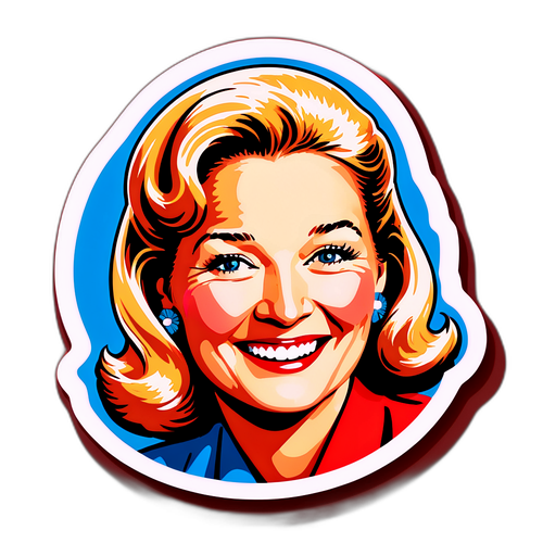 Portret Diane Ladd w stylu retro