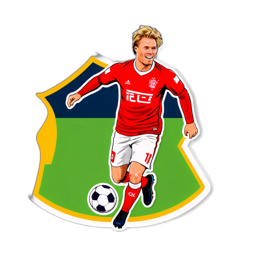 Rasmus Højlund i Fodboldtrøje