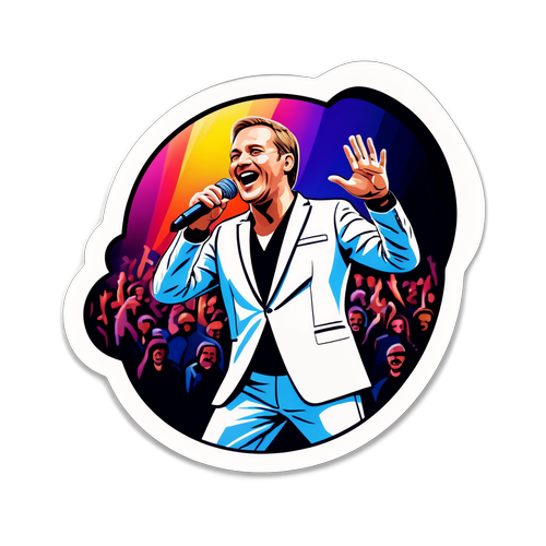 Stig Rossen Synger for et Forventningsfuldt Publikum