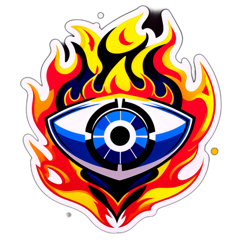 Thiết kế bắt mắt với biểu tượng bóng đá và ngọn lửa