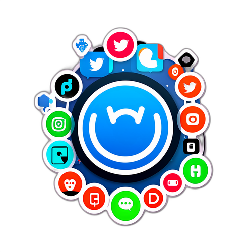 Логотип Downdetector с иконками социальных сетей и устройств
