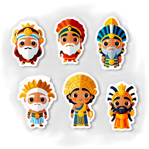 ギリシャ神話をテーマにした神々のキャラクターシール