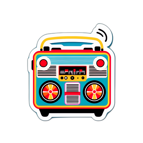 Αυτοκόλλητο SportFM με Ρετρό Ραδιόφωνο