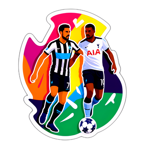 Aufkleber Design: Newcastle gegen Tottenham Duell