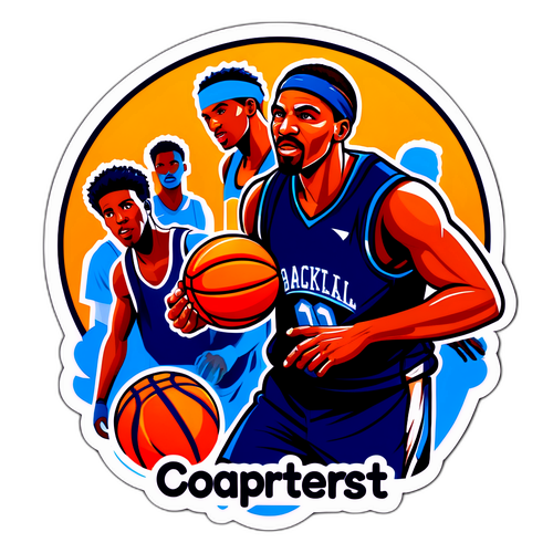 Un autocollant d'un entraîneur de basketball au sommet de son jeu