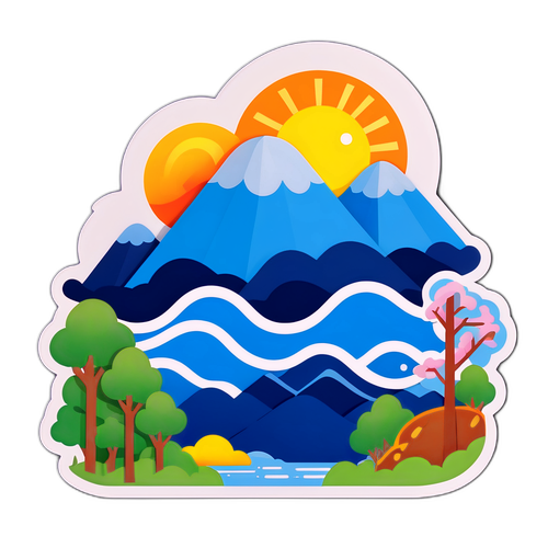 新竹氣候插畫貼紙