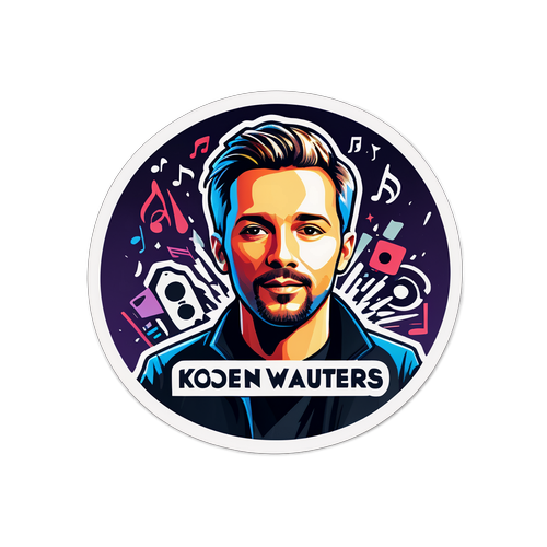 Koen Wauters Muziekmix Sticker