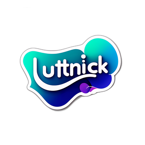 Abstract Design Sticker Featuring 'Lutnick'