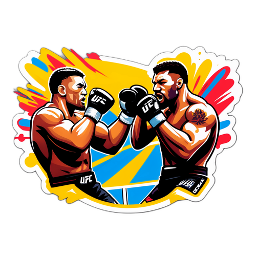 Stiker Pertarungan UFC yang Intens