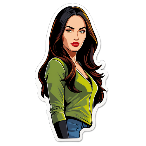 Megan Fox i Fokus: En Urban Stickerdröm som Tar Andan!