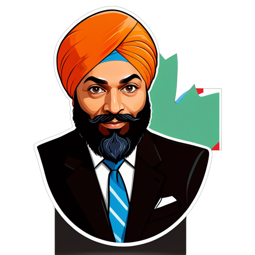 Jagmeet Singh: Le Sticker Électoral Canadien Qui Fait Fureur! Découvrez Pourquoi Tous en Parlent!