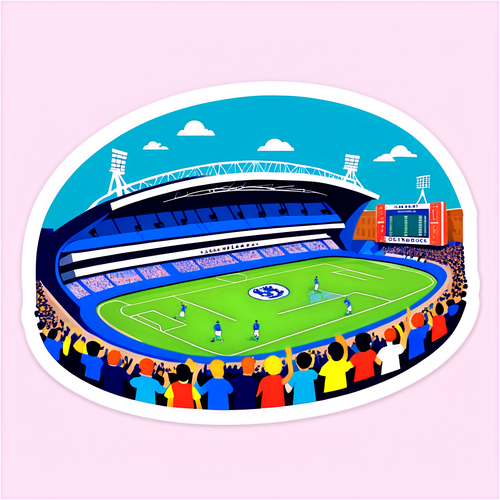 Ilustrasi Ceria Stamford Bridge dan Stadium Brentford