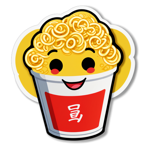 踊るカップヌードルの笑顔