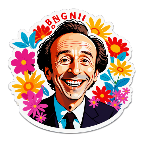 Adesivo Gioioso di Roberto Benigni