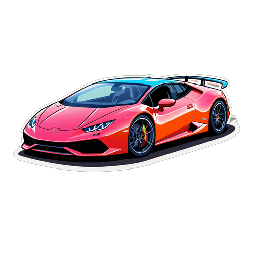 Adesivo do Huracan X na pista de corrida
