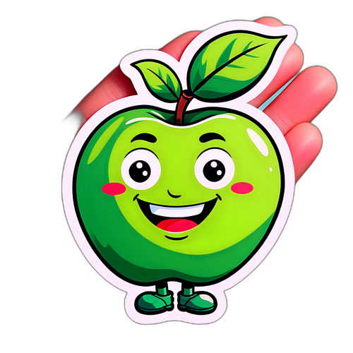 りんごのキャラクターのイラスト