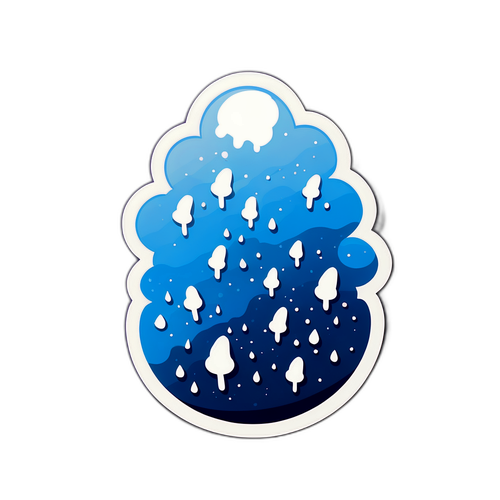 Illustration de grêlons tombant