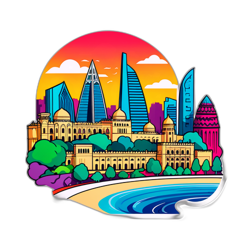 Lebendige Landschaft von Baku