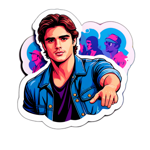 Trendy sticker inspireret af Jacob Elordi