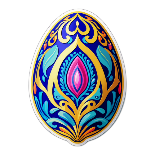 Fargerik Fabergé-egg klistremerke