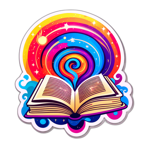 Isang Abstract na Disenyo ng Bukas na Aklat na may Mahikang Liwanag