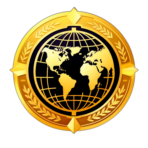 象徵國際金價的金色地球貼紙