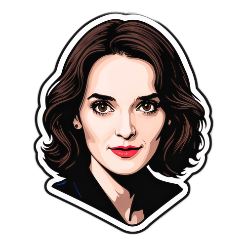 Sticker en honor a la actriz Winona Ryder
