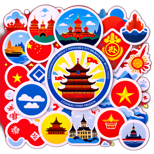 中国驻俄罗斯大使馆安全提醒主题贴纸