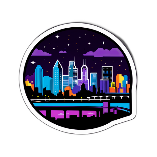 Pohled na Minneapolis v noci