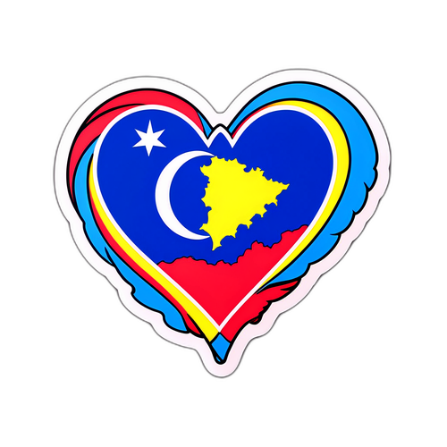 Adesivo dell'Amore per il Kosovo