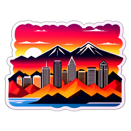 Silhouette de Salt Lake City au coucher du soleil