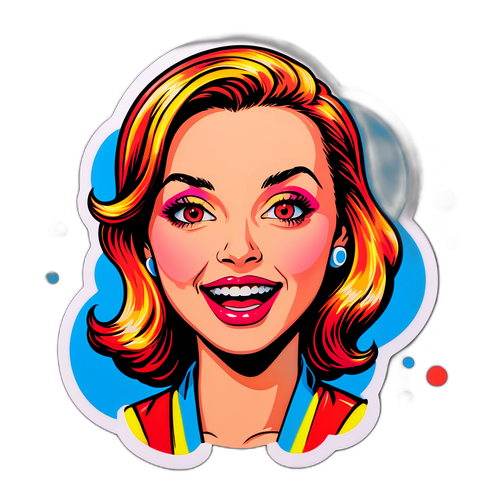 Pop art nálepka Vondráčkové