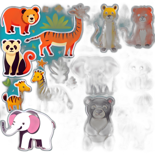 動物園で楽しむカラフルな動物たち