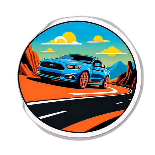 Динамичная сцена тест-драйва Ford на извивающейся дороге
