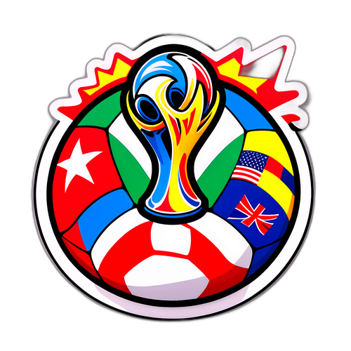 Diseño de Calcomanía de Emocionantes Clasificatorias de la Copa del Mundo