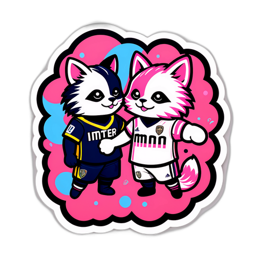 Sticker che celebra la rivalità tra Inter Miami e LA Galaxy