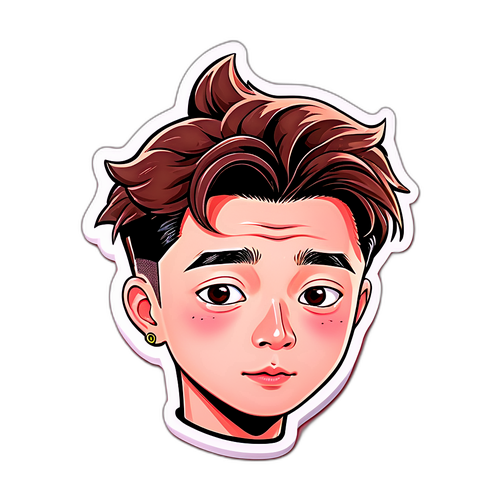 以朴敘俊為主題的插畫貼紙