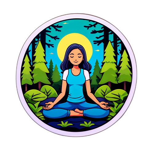 Joogaa metsän keskellä