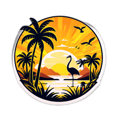 Gabon'un Doğası Sticker Tasarımı