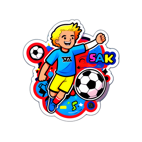 Futbol Temalı Eğlenceli Sticker