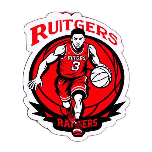 Rutgers Basketball Scarlet Knight Sticker