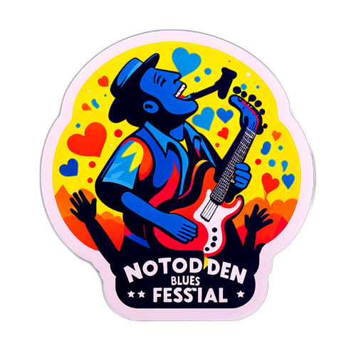 Vibrant Notodden Blues Festival Sticker