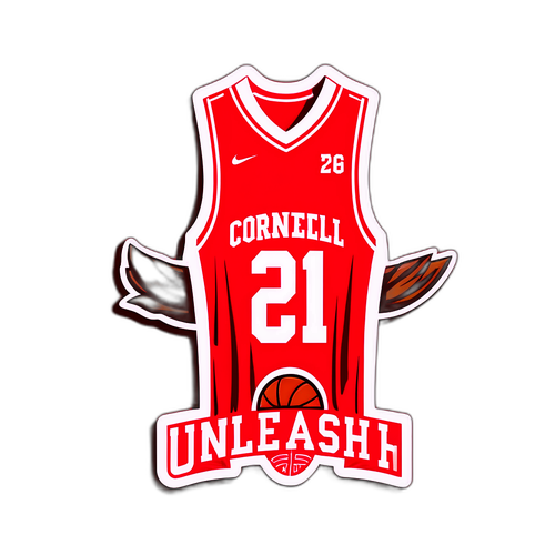 Cornell Basketball Jersey Sticker