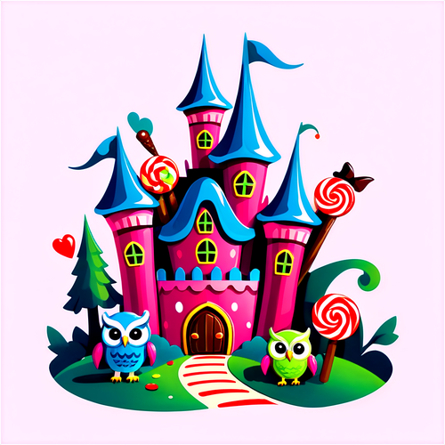 童話城堡和糖果屋，貓頭鷹與精靈的神秘世界