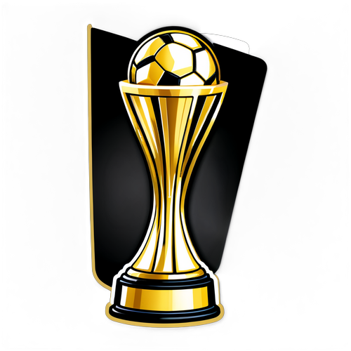Gold Copa Libertadores Trophy Minimalist Sticker