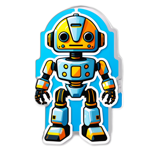 Futuristisch Grok AI Sticker