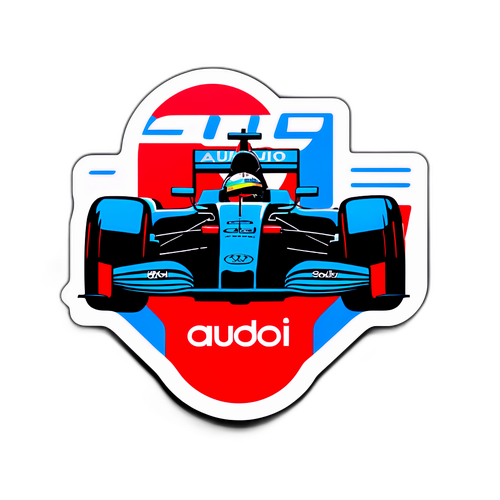 Audi-Logo kombiniert mit Formel 1 Elementen
