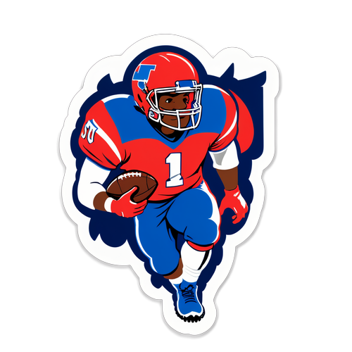 SMU Football Sticker